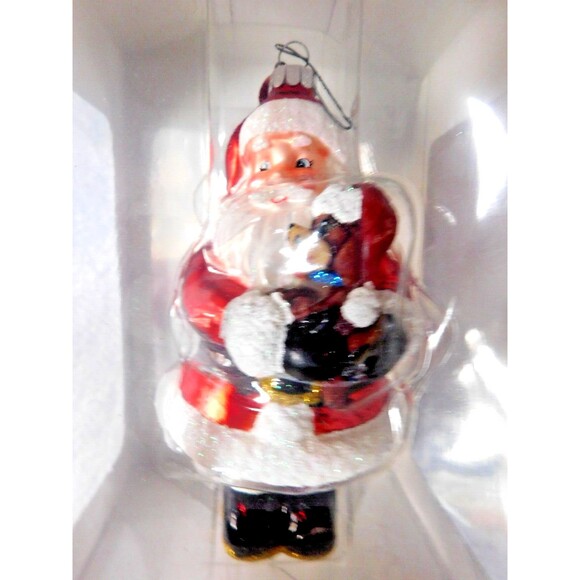 Celebrations by Radko  Glass Ornament   Santa With A Puppy   NEW - Picture 7 of 10